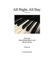 All Night, All Day - for easy piano piano sheet music cover